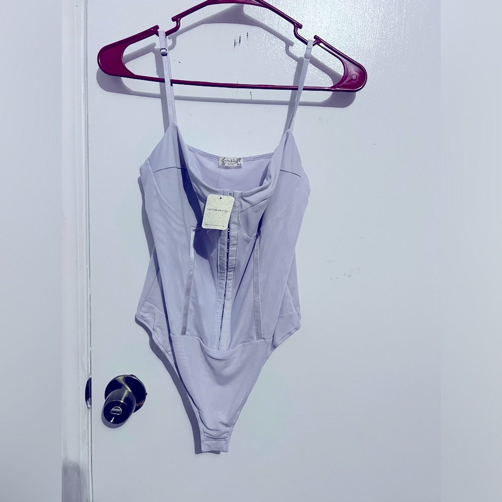 Mesh body suit lavender by free people